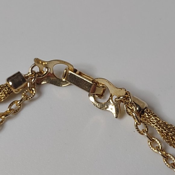 16 Inch 2 Layer Gold Tone Necklace - Picture 8 of 12